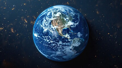 Obraz premium 3D model High-res map of Australia and Earth, with topography and geographic details. illustration images