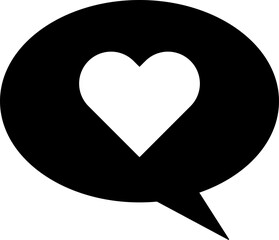 love heart social media icon silhouette.svg