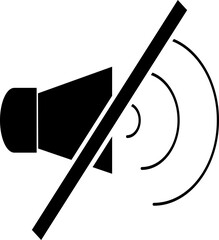 no sound audio social media icon silhouette.svg