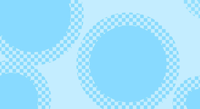 Blue circle chess pattern in blue background.