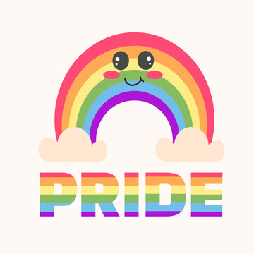 recommend clip art: Pride kawaii background with flag. LGBTQ pride