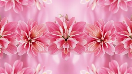 Beautiful pink alstroemeria flowers on a pink background place
