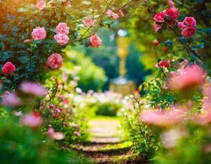 Fototapeta premium Ogród różany tło