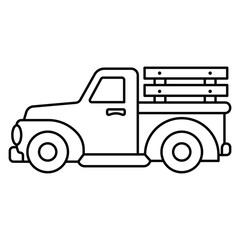 Farm Truck Icon Vector Design Template