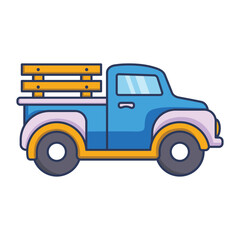 Farm Truck Icon Vector Design Template