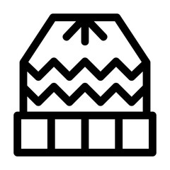 Beanie Line Icon Vector