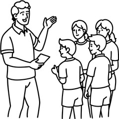 Basketball Coloring Page Colored Illustration