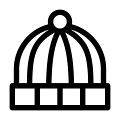 Wool Hat Line Icon Vector