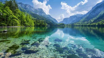 the serene beauty of pristine lakes and winding rivers