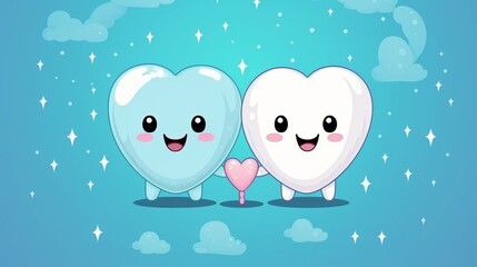Obraz premium Adorable tooth fairy vector banner for promoting children s dental health care concept
