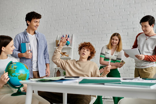 A group of teenagers participates in a UN Model, engaging in passionate debate and discussion.