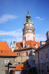 Obraz premium View on Vltava river in Cesky Krumlov