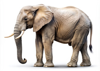 Obraz premium Elephant isolated on white background. clipping path