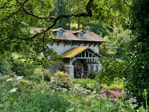 Osmaston, Ashbourne, UK. June 21, 2024. The water mill building on The Osmaston Estate. 