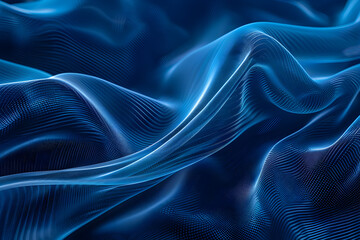 Naklejka premium An abstract wave pattern in a futuristic blue hue.