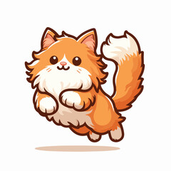 Orange cat cartoon Illustration