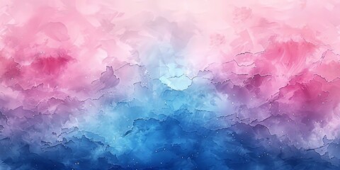 Obraz premium Abstract Watercolor Painting in Pink and Blue