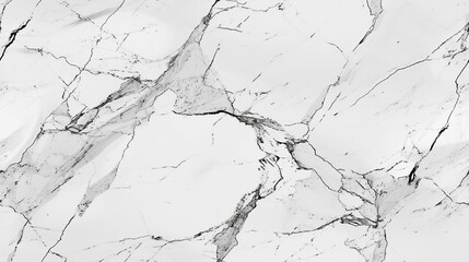 Obraz premium Minimalistic and realistic depiction of white marble texture showcasing elegance and grandeur, captured with a wide-angle lens. Bright lighting enhances the refreshing and modern atmosphere