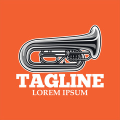Vector based trumpet logo illustration