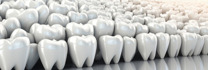 Obraz premium 3d zirconia crown on white teeth root background with ample copy space for dental concepts