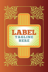 Perfume label designs with vintage art motifs are suitable for premium perfume labels