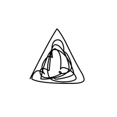 triangle tangled scribble