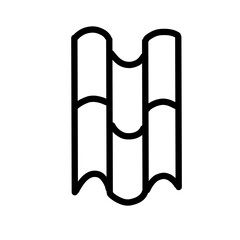 Roof tile vector icon