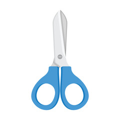 Scissor icon in flat style. Cutting hair equipment vector illustration on isolated background. Hairdressing sign business concept.