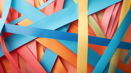 Obraz premium Graphic composition with overlapping paper strips