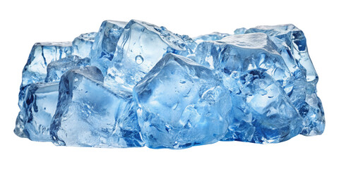 ice cubes isolated on transparent background