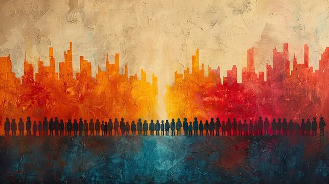 An image of Pentecost depicts a diverse gathering of people united under a blazing display of fire-like tongues. illustration images
