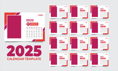 Colorful  Vector calendar design.