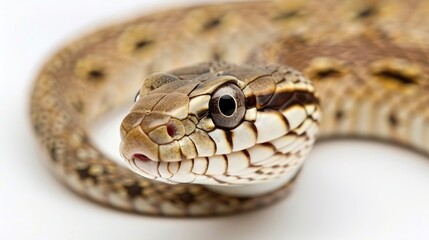 Fototapeta premium Isolated Cape Gopher Snake on White Background