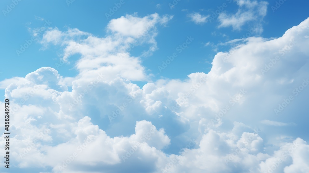 Poster A close-up of clouds with a shallow depth of field, focusing on a specific cloud formation.