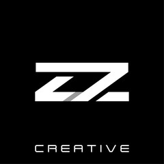 Initial ZZ Geometric Modern Business Creative Design Logo