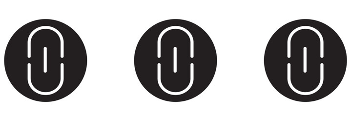 Chain link icon. Link icon. Two connected chain links.