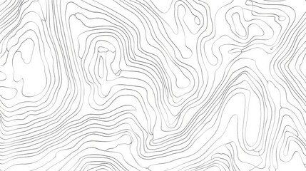 CAD drawing of contoured land. Topographical line map. Modern illustration of geographical mountain contours