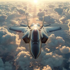 Generic military aircraft flying.