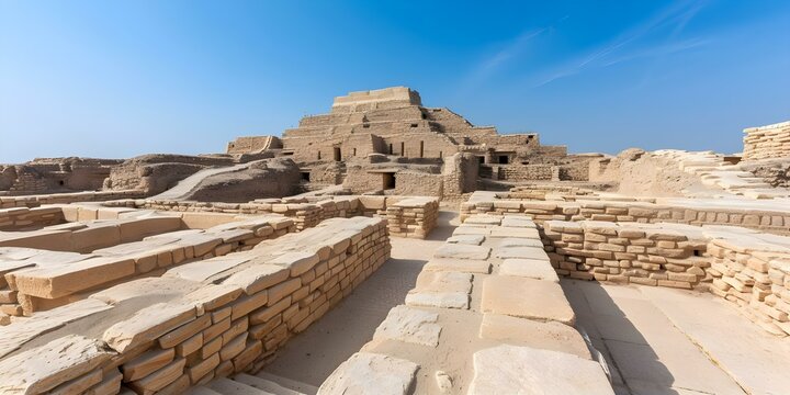 Majestic ruins of Mohenjodaro in Sindh Pakistan. Concept Archaeological sites, Pakistan history, Mohenjodaro rediscovery, Ancient civilizations, Indus Valley culture