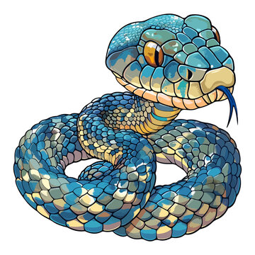 recommend clip art: blue snake vector png