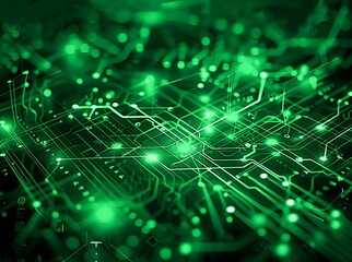 Detailed view of the multi-coloured electronic circuit board