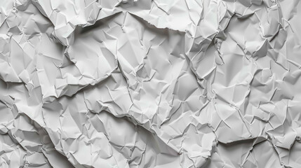 Fototapeta premium Wrinkled and folded paper texture with deep creases