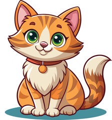beautiful cute cat vector