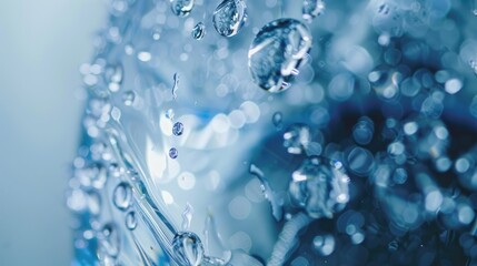 Close up of glass with water droplets