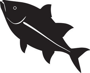 fish Silhouette Vector Art Icons.