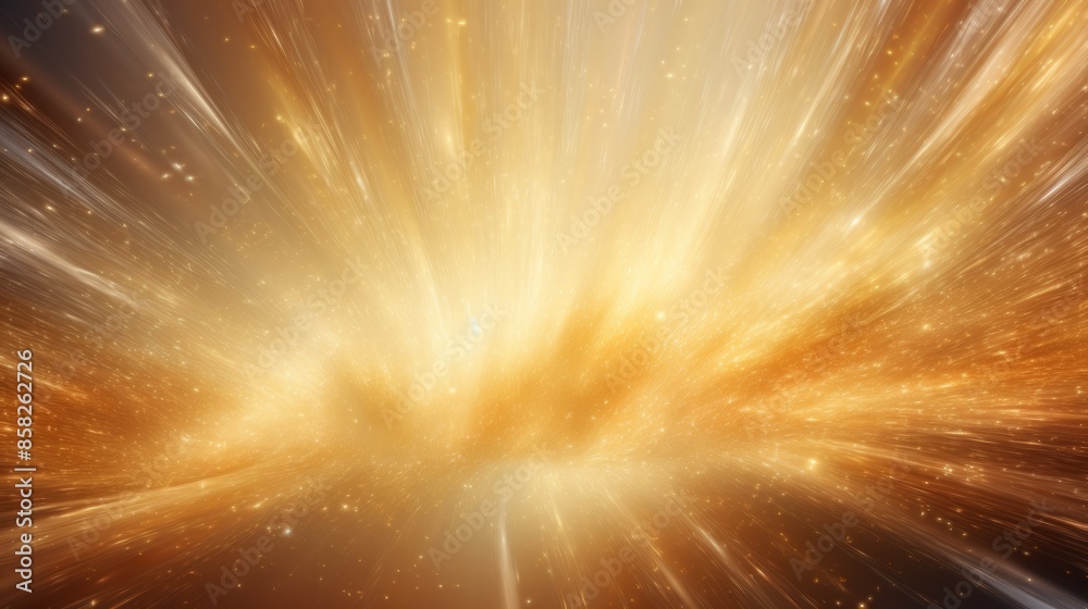 Poster a mesmerizing abstract background of delicate gold particles dancing in a cosmic ballet.