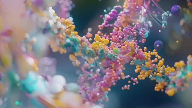 A microscopic view of the RNAinduced silencing complex RISC binding to the target mRNA for degradation effectively silencing gene expression.