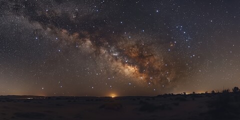 Fototapeta premium Starry Sky with Milky Way Over Forest