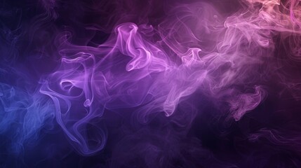 Obraz premium Amethyst gradient smoke on abstract dark background for a mesmerizing visual experience