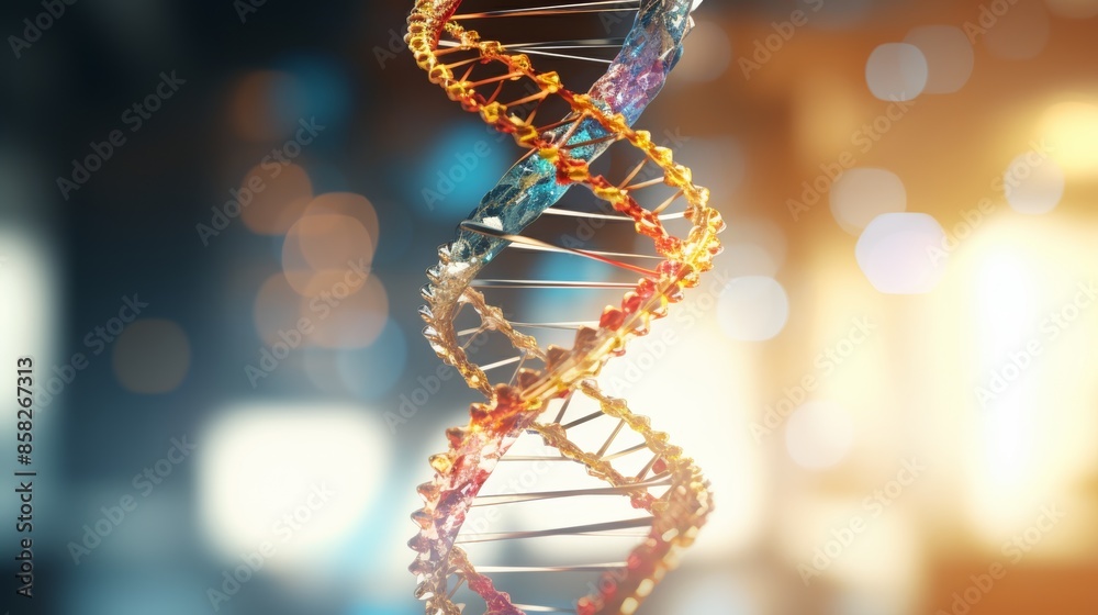 Aufkleber a personalized animation of a digital dna molecule, incorporating the viewer's own genetic informati